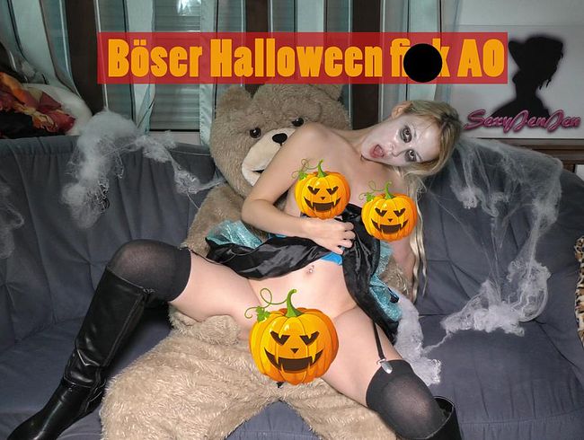 s*xyJenJen Porno Video: Böser Halloween fi** AO